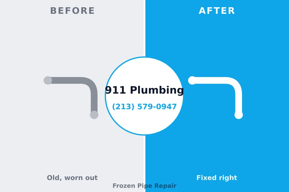 Before and after: plumbing company Savoy, TX